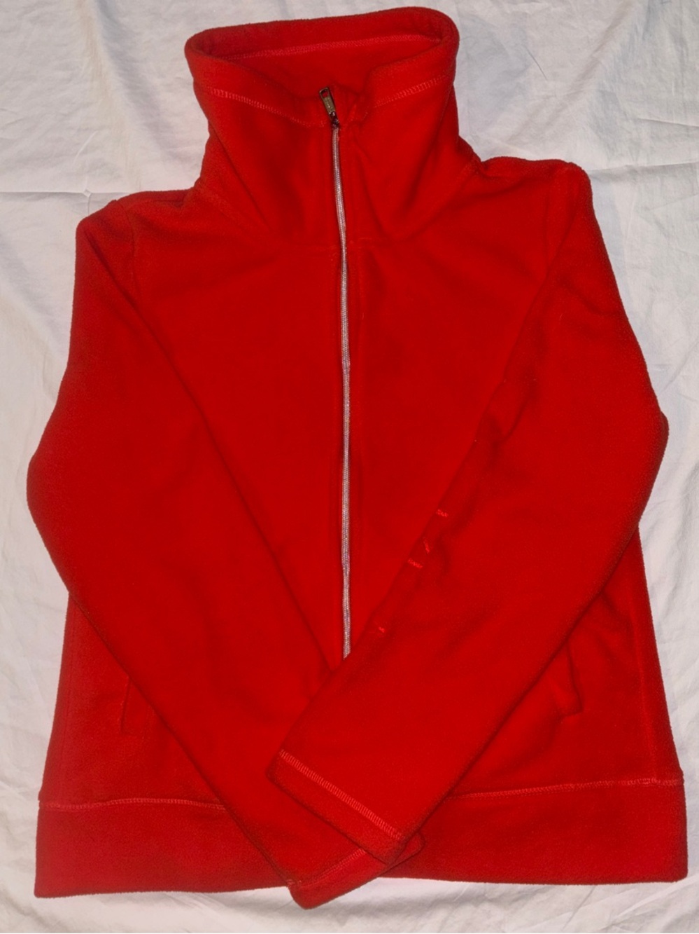Calvin Klein Performance Women's Red-Orange Full Zip Fleece Jacket - Medium